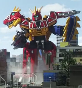 Dino Charge Megazord Para-Stego Formation