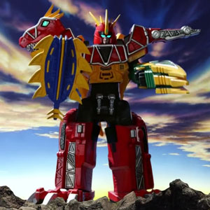 Dino Charge Megazord Stego-Raptor Formation