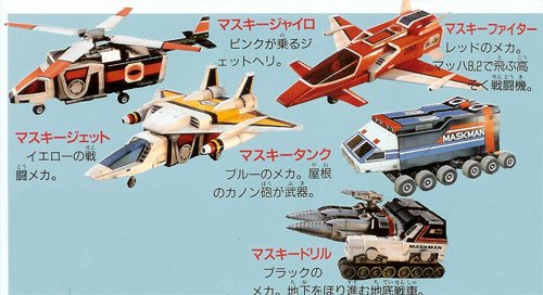 Maskman component mecha